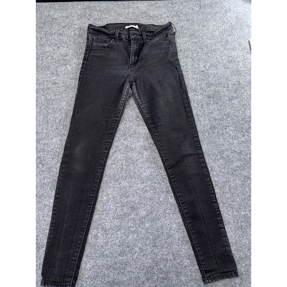 Levi's Denim - Levis 720 High Rise Super Skinny Jeans Faded Black Denim Womens 29 x 27